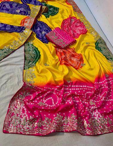 Vinayak chinon silk saree wholesale boutique clothing